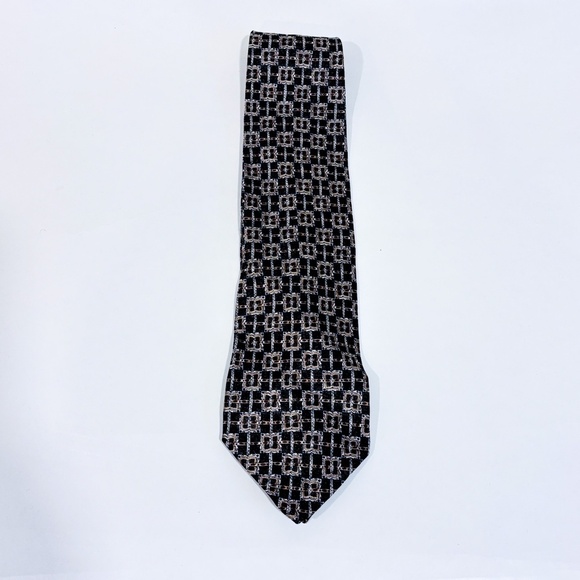 GEOFFREY BEENE Floral khaki tie - Picture 1 of 4